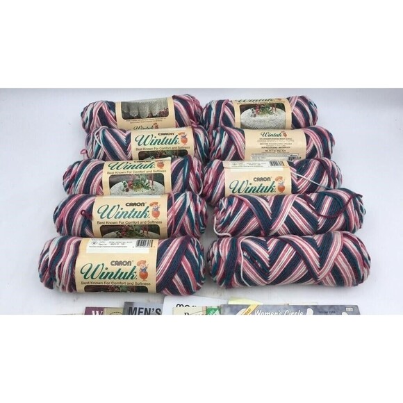10 Prestige Wintuk Yarn 3oz PERSIAN ROSE 3536 Multicolor Orlon Acrylic - Picture 1 of 5